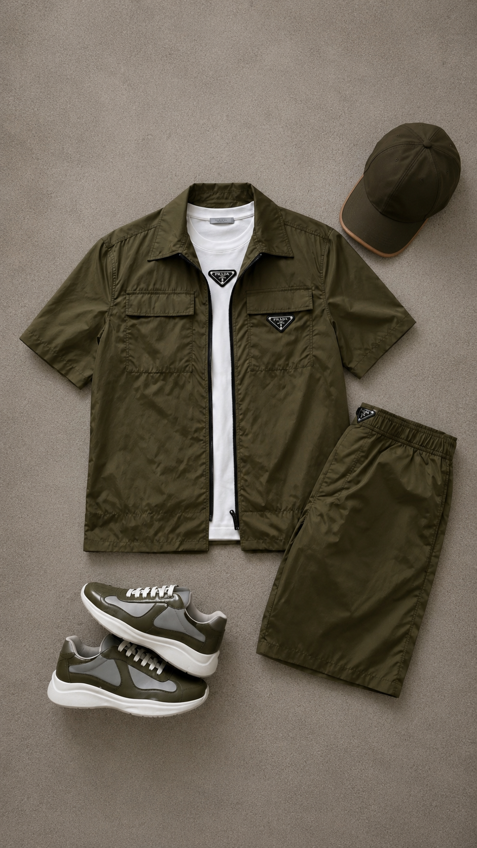 Khaki Nylon Set - TonOutfit