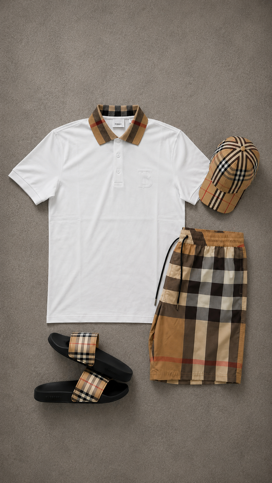 Vintage Check Polo Set - TonOutfit